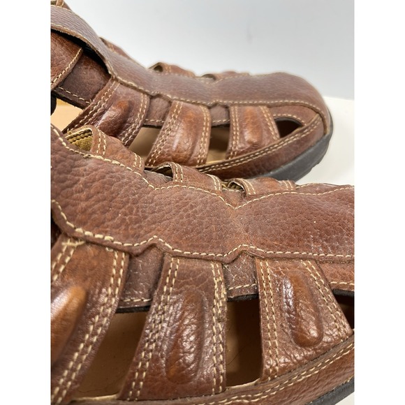 Dr Comfort Fisherman Mens Shoes Brown 9820 Diabetic Leather Sandal 11W Wide